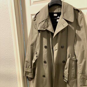 Mens TrenchCoat with Removeable Zipper liner Beige 40R